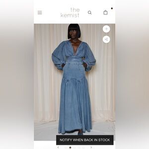 Sydney washed tencel denim skirt